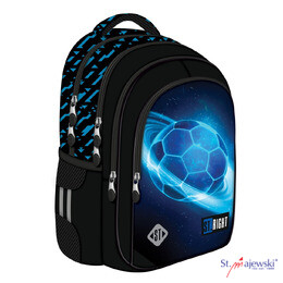 Ghiozdane Ergonomice - Rucsac Ergonomic ST.RIGHT Cosmic Soccer, 4 Compartimente, 43 × 32 × 21 cm