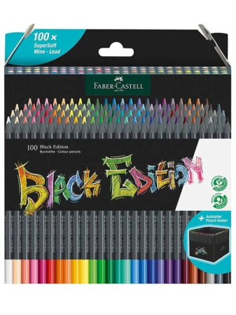 Papetărie - Set 100 Creioane Colorate Black Edition Faber-Castell