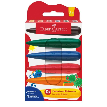Papetărie - Set 6 Creioane Cerate pentru Degete, Faber-Castell