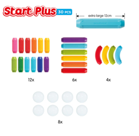 Joc magnetic Smart Max, Start +, Setul incepatorilor plus, 30 piese [2]