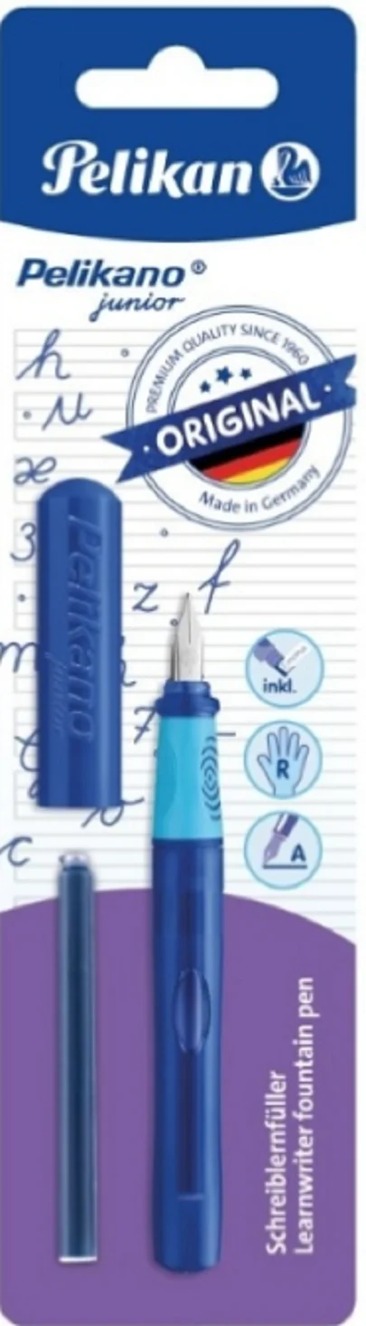 Papetărie - Stilou Pelikan Pelikano Junior, peniță A + 1 cartuș