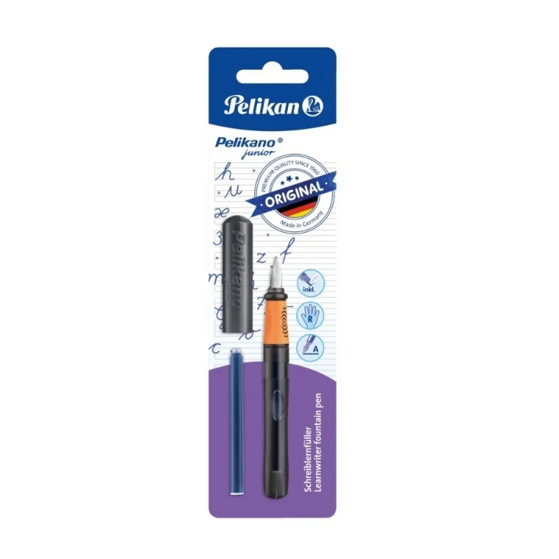 Stilouri - Stilou Pelikan Pelikano Junior, peniță A + 1 cartuș