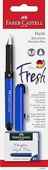 Stilouri - Stilou Școlar Vario cu 6 Cartușe de Cerneală Royal Blue Faber-Castell