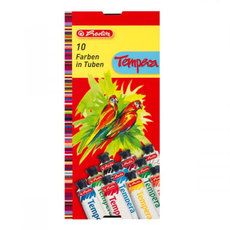 Tempera și Guașe - Vopsele tempera Herlitz, 6 culori, 16 ml