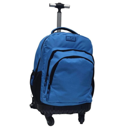 Ghiozdane Clasele I-IV - Troller Școlar Must, 31 × 24 × 45 cm, 3 Compartimente, 4 Roți