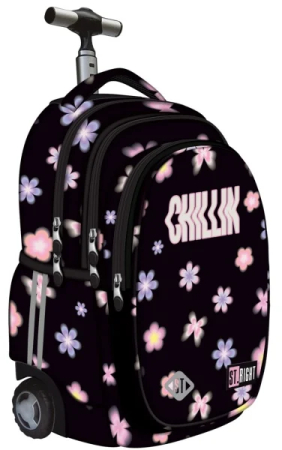 Ghiozdane Clasele I-IV - Troller Școlar ST.RIGHT Flower Mood, 44 × 32 × 25 cm, 26 L
