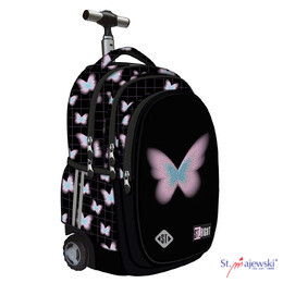 Ghiozdane Clasele I-IV - Troller Școlar ST.RIGHT TB01 Pastel Butterfly, 44 × 32 × 25 cm, 26 L