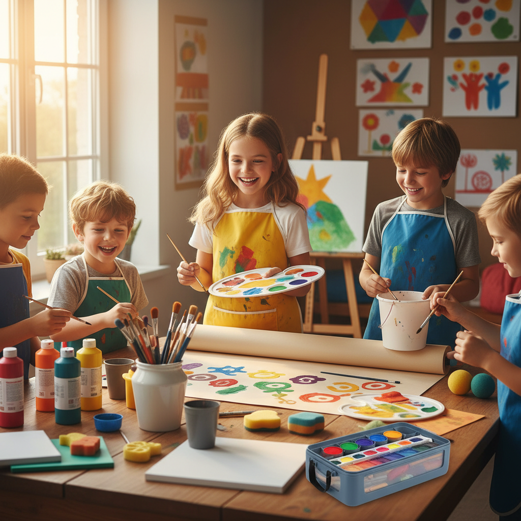 accesorii si materiale de pictura pentru elevi – organizare completa