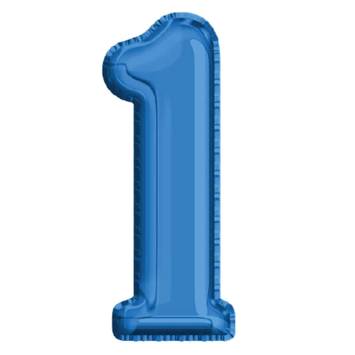 Balon, Folie Aluminiu, Albastru, Cifra 1, 81 Cm [2]
