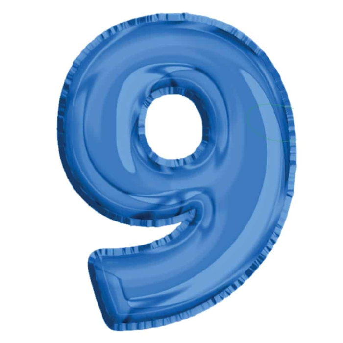 Balon, Folie Aluminiu, Albastru, Cifra 9, 81 Cm [2]