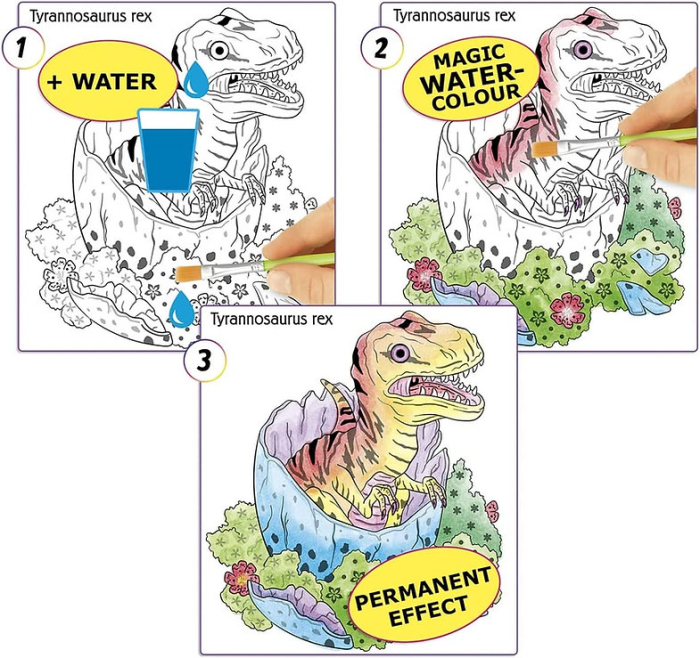 Carte magica cu acuarela Dino World [2]