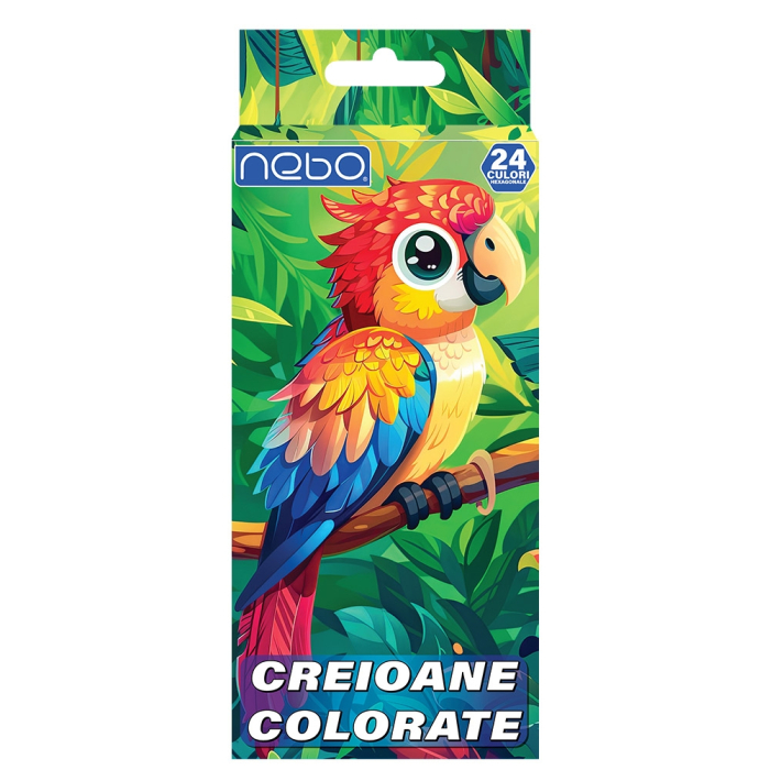 Creioane color, hexagonale, 24 culori - NEBO [1]