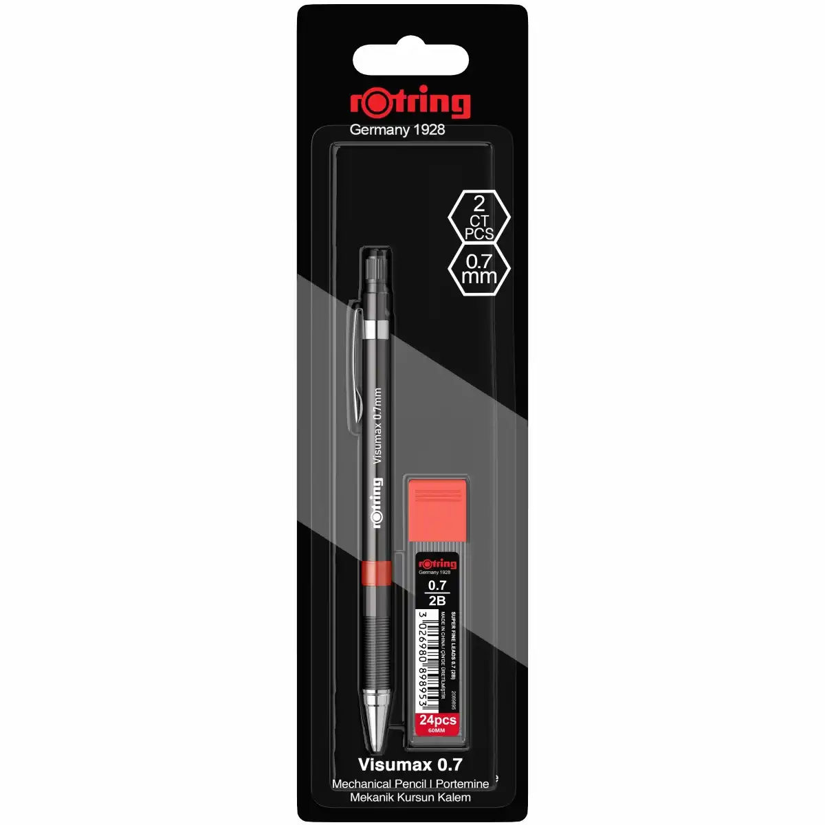 Set Creion Mecanic Rotring  Visumax 0.7mm + 24 rezerve - diverse culori [1]