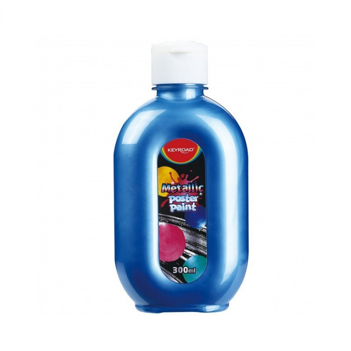 Culori tempera Keyroad, 300ml,ALBASTRU METALIZAT [1]