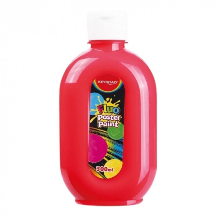 Culori tempera Keyroad, 300ml,ROSU FLUO [1]