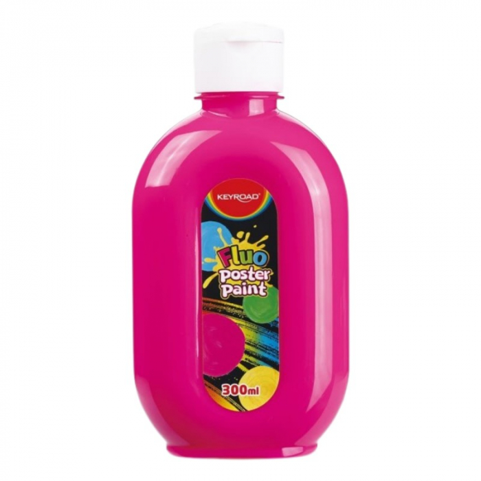 Culori tempera Keyroad,300ml,ROZ FLUO [1]