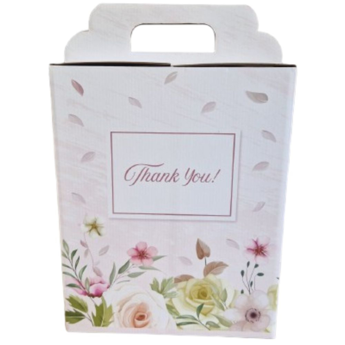 Cutie cadou carton ondulat model trandafiri "Mulțumesc" 260x135x325 mm [3]