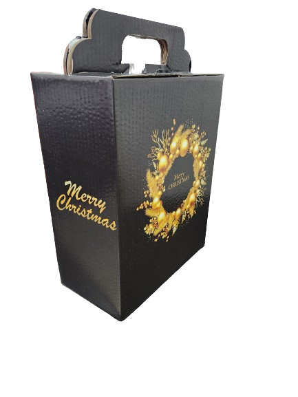 Cutie Carton Cadou Merry Christmas Neagra 280x200x350 mm [2]