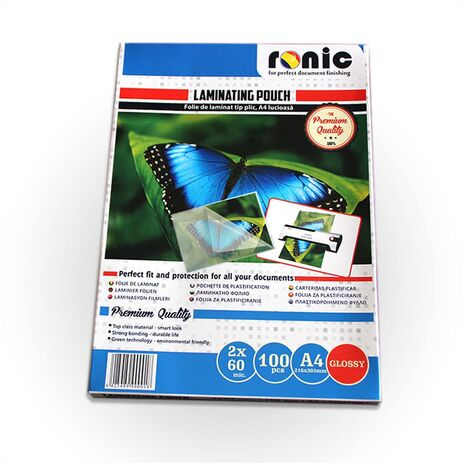 Folie de laminat lucioasa 60-200 microni tip plic A4 RONIC [4]