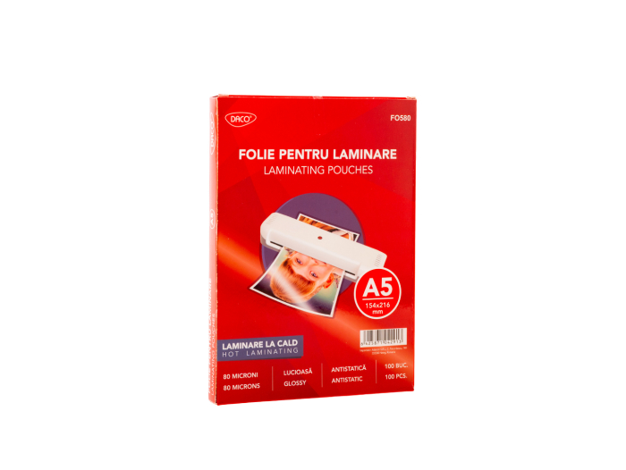 Folie laminare A5 80 microni 100/top DACO [1]