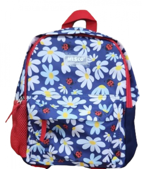 Ghiozdan de gradinita Mesco cu 2 compartimente,Floricele, Albastru, 32x26x10 cm [1]