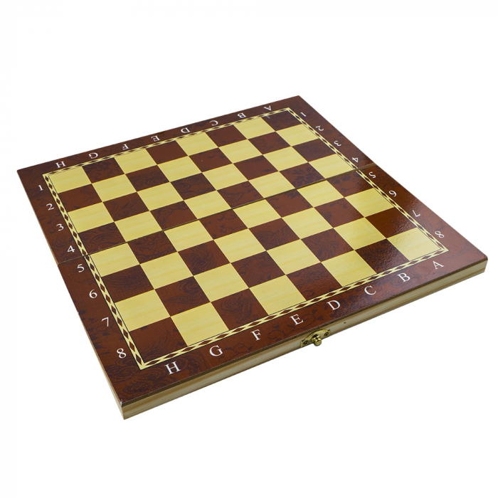 Joc 3 in 1: Sah, table, dame! Cutie lemn, 29x15cm [3]