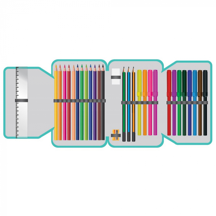 Penar echipat, 1 fermoar, 2 extensii, 32 piese, UNICORN [2]