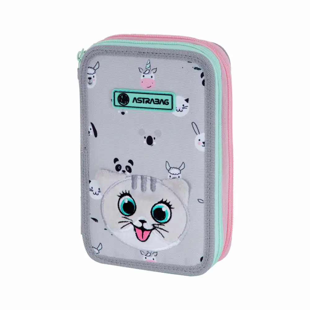 Penar scolar Astra, 2 compartimente, neechipat, Cute Kitty [1]