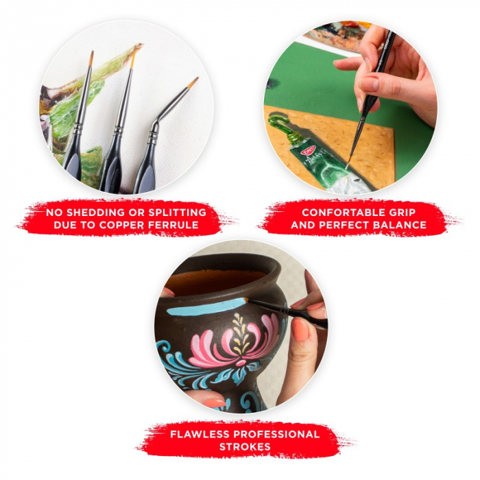 Pensule Set 7 plus 1 pentru miniatura si detaliu [2]