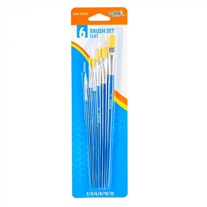 Pensule varf tesit, 6 buc/blister - S-COOL [1]