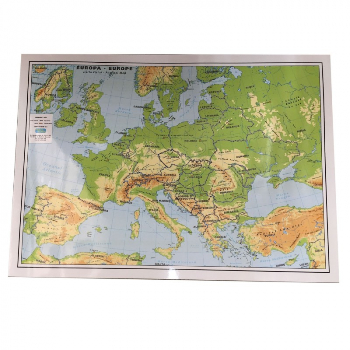 Plansa A4 EUROPA fizica/politica [2]