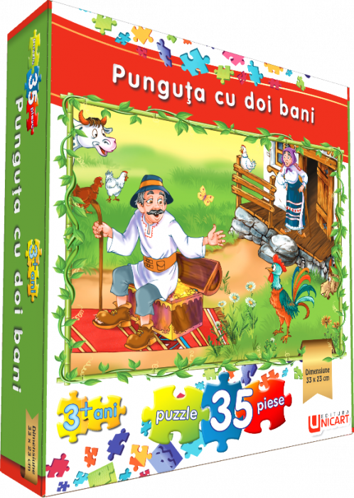 Puzzle 35 piese - Punguta cu doi bani 33x23 cm [1]