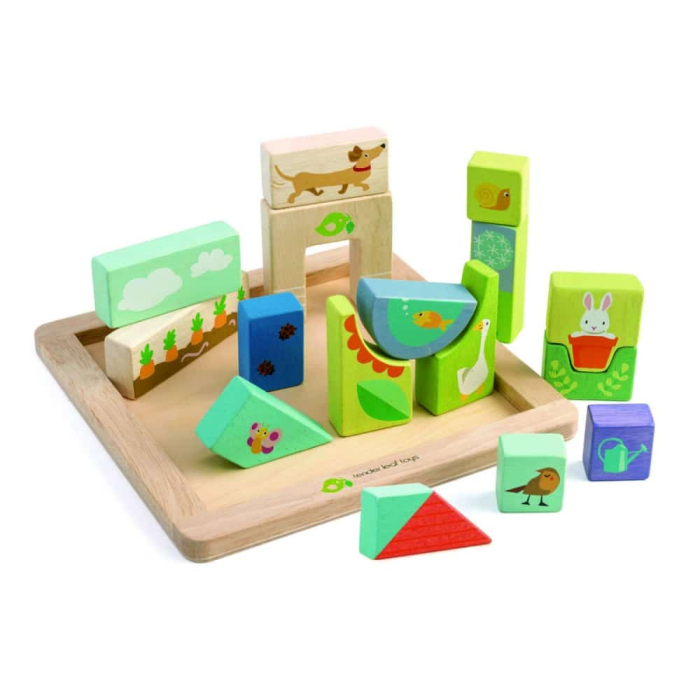Puzzle Educativ - Ilustratii Din Gradina, Lemn, 17 piese [2]