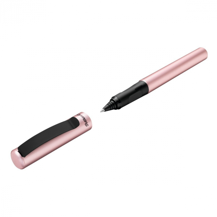 Roller Pina Colada, 0.7 mm, Ambidextru cu rezerva albastra, Roz Metalizat [1]
