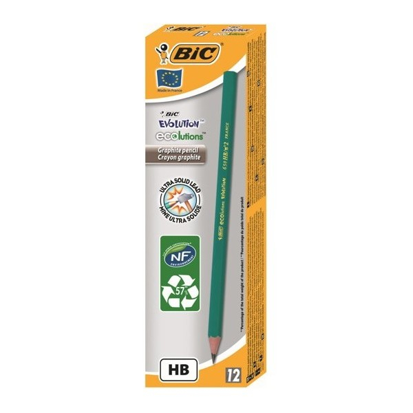 Set 12 buc Creion HB fara radiera Eco Evolution - Bic [1]