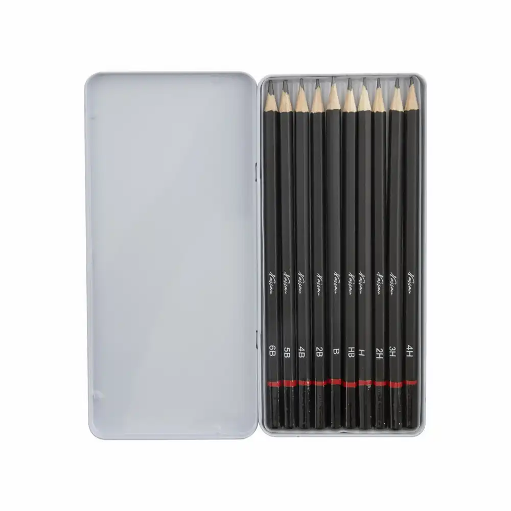 Set creioane grafit, 10 bucati, duritati diferite [2]