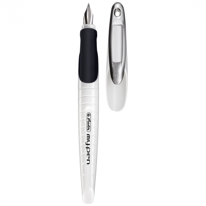 Stilou my.pen, penita M, alb/negru, blister [2]