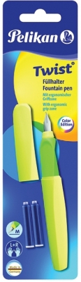Stilou Twist Galben Neon, Grip Ergonomic si 2 rezerve [1]
