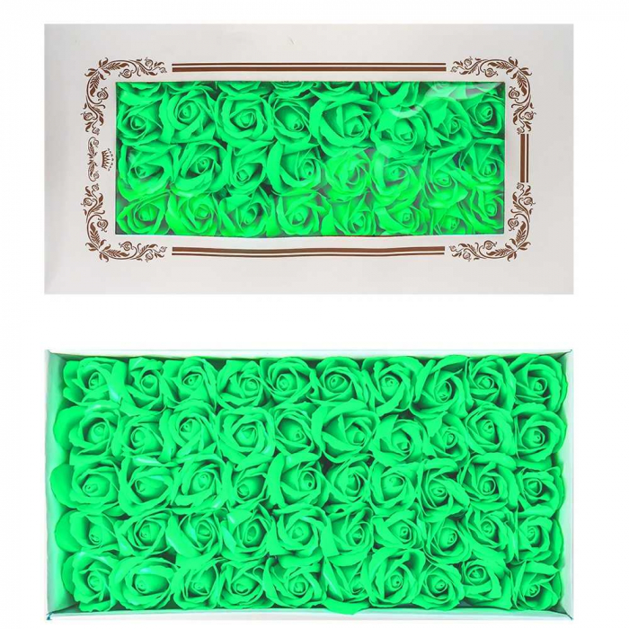 Trandafiri decorativi, din sapun, 50 buc/set - LIME [3]