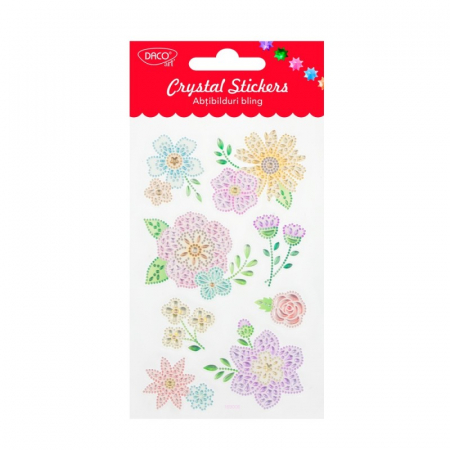 Abțibilduri Craft - Abțibild - AB129 Flori Bling DACO