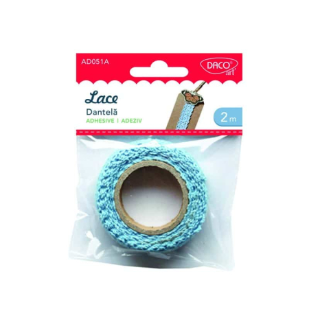 Reduceri - Accesorii craft - AD051 dantela autoadeziva DACO Albastra
