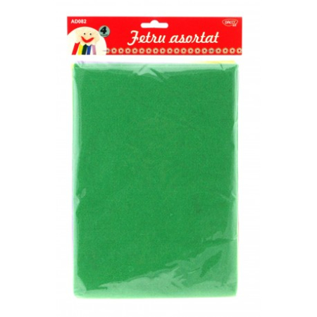 Reduceri - Accesorii Craft - AD082 Fetru Asortat Set 10 Daco