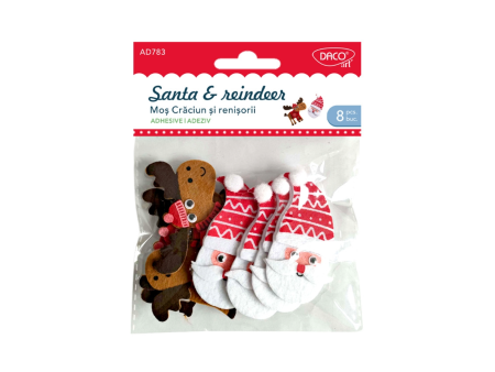 Decorațiuni Crăciun - Accesorii craft – AD783 Mos Craciun si renisorii DACO