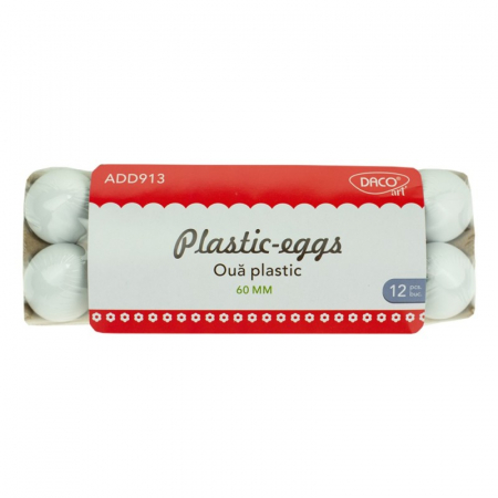 Reduceri - Accesorii craft - AD913 Oua plastic 6 CM DACO