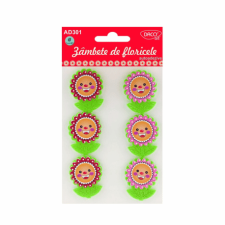 Accesorii lemn - Accesorii craft - Zambete de floricele AD301