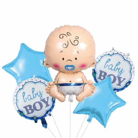 Set Baloane folie aluminiu "Baby Boy" Albastru [1]