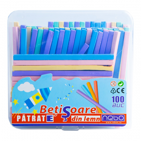 Betisoare scolare de lemn 100 buc/set [1]