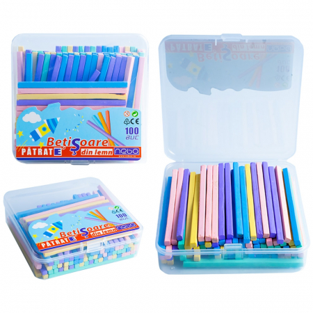 Rechizite școlare - Betisoare scolare de lemn 100 buc/set