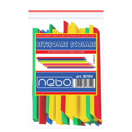 Bețișoare, Socotitori, Lupe - Betisoare scolare din plastic, 100 buc/punga