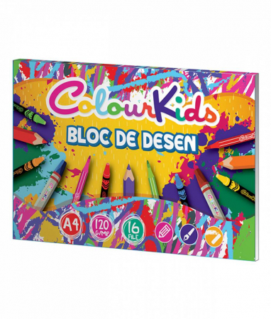 Blocuri de desen si schite - Bloc Desen ColourKids A4 16 file